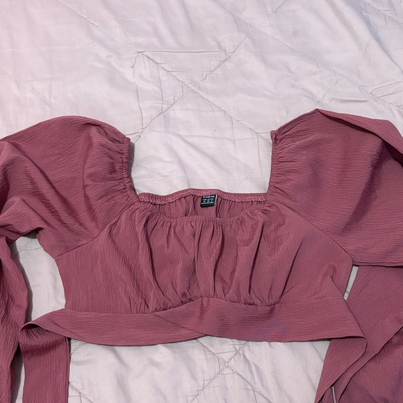 Zara Tops - Zara Dusty Rose Puff Sleeve Blouse